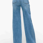 bytos Full Size High Rise Wide Leg Jeans with Pockets Trendsi