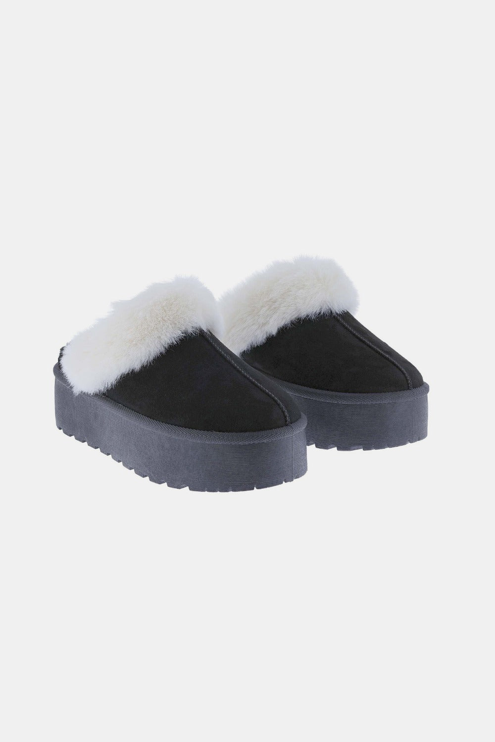 Weeboo Thick Bottom Fur Trim Snow Slippers - All Mine Now Clothing