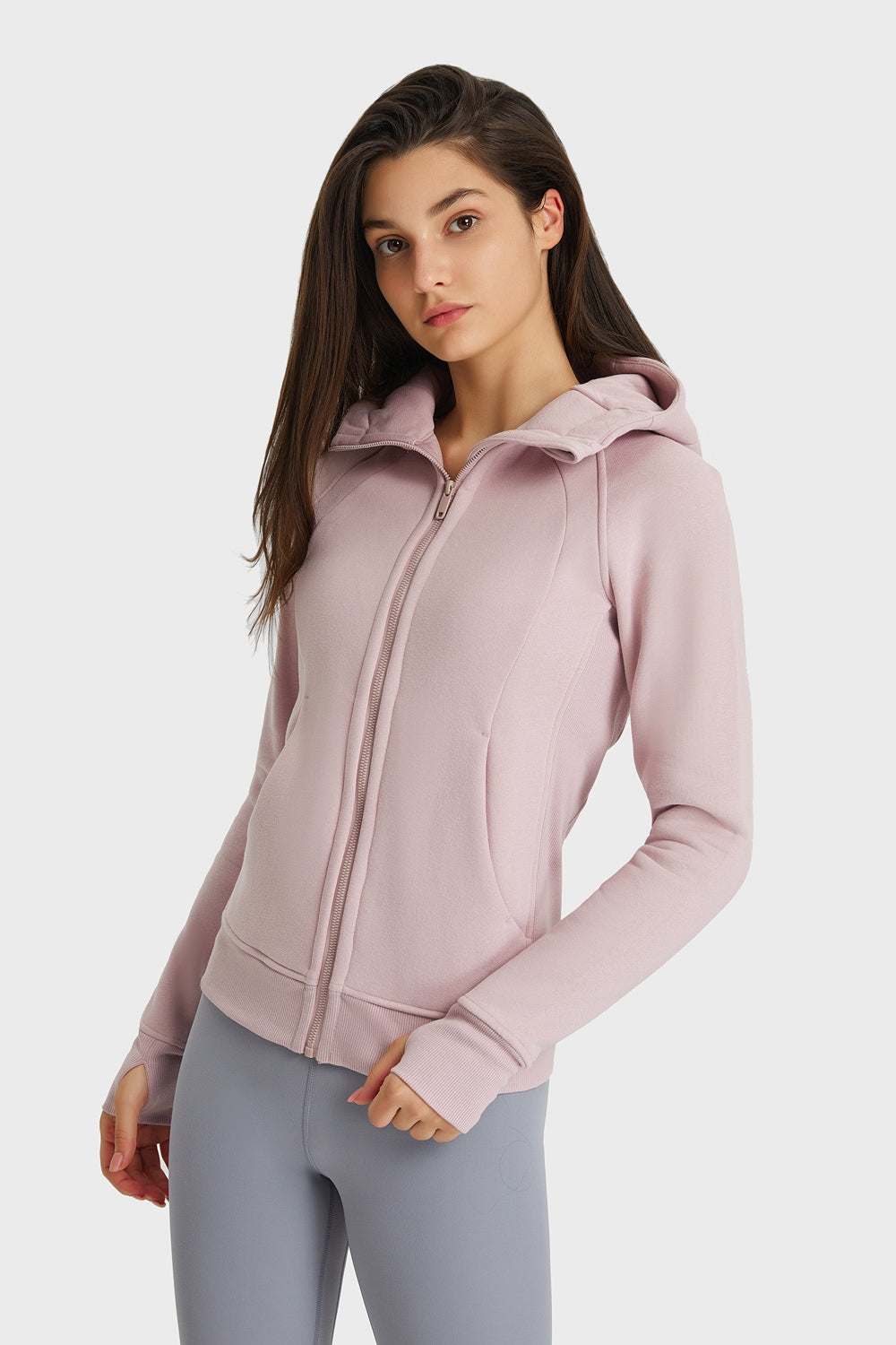 Millennia Zip Up Seam Detail Hooded Sports Jacket - All Mine Now Clothing