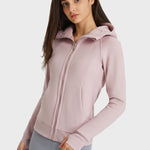 Millennia Zip Up Seam Detail Hooded Sports Jacket - All Mine Now Clothing