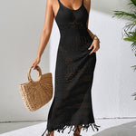 Openwork Scoop Neck Cover-Up Dress - All Mine Now Clothing