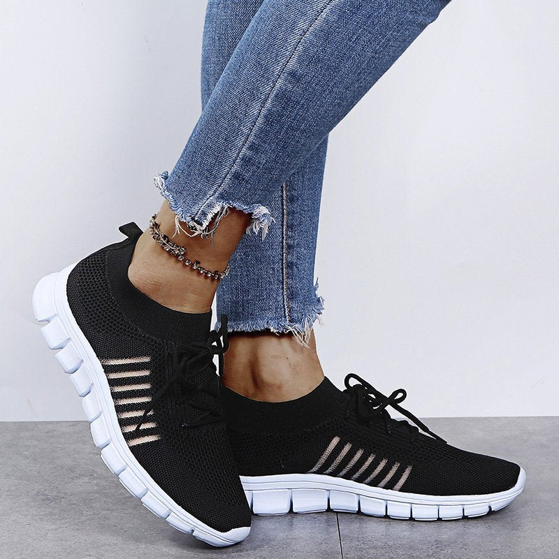 Breathable Mesh Lace Up Sneakers - All Mine Now Clothing