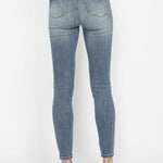 Judy Blue Full Size Tummy Control Contrast Wash Skinny Jeans Trendsi