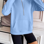 Ivy Lane Half Zip Raglan Sleeve Sweatshirt - All Mine Now Clothing