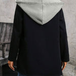 Drawstring Long Sleeve Hooded Jacket - All Mine Now Clothing