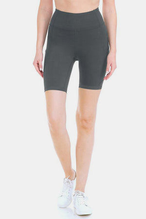 Leggings Depot Full Size High Waist Active Shorts - All Mine Now Clothing