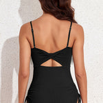 Drawstring Spaghetti Strap One-Piece Swimwear - All Mine Now Clothing