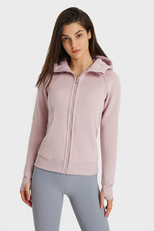 Millennia Zip Up Seam Detail Hooded Sports Jacket - All Mine Now Clothing