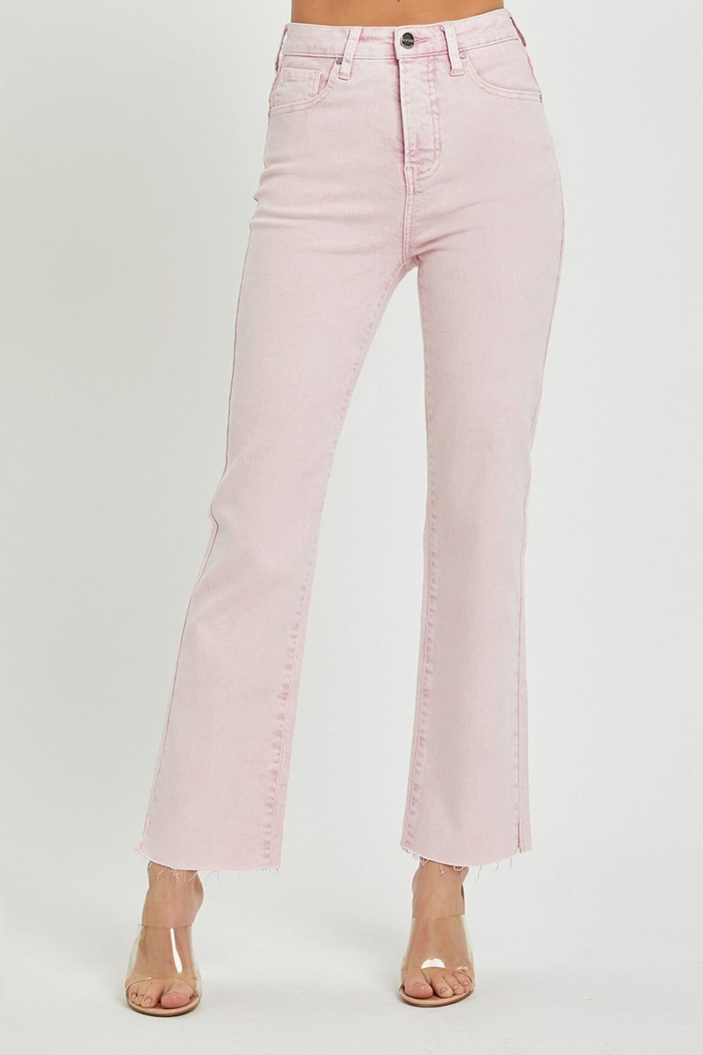 RISEN Full Size High Rise Tummy Control Straight Jeans Trendsi