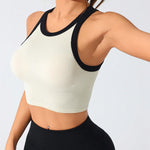 Contrast Trim Round Neck Active Tank - All Mine Now Clothing