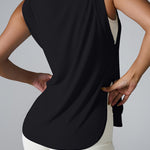 Slit Round Neck Active Tank - All Mine Now Clothing