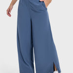 Millennia Slit Wide Leg Active Pants - All Mine Now Clothing