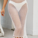 Fringe Openwork High Waist Swim Skirt - All Mine Now Clothing