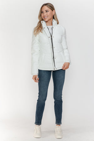 YMI Pocketed Zip Up Turtleneck Puffer Jacket - All Mine Now Clothing