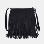 Suede Fringe Shoulder Bag - All Mine Now Clothing