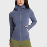 Millennia Zip Up Seam Detail Hooded Sports Jacket - All Mine Now Clothing