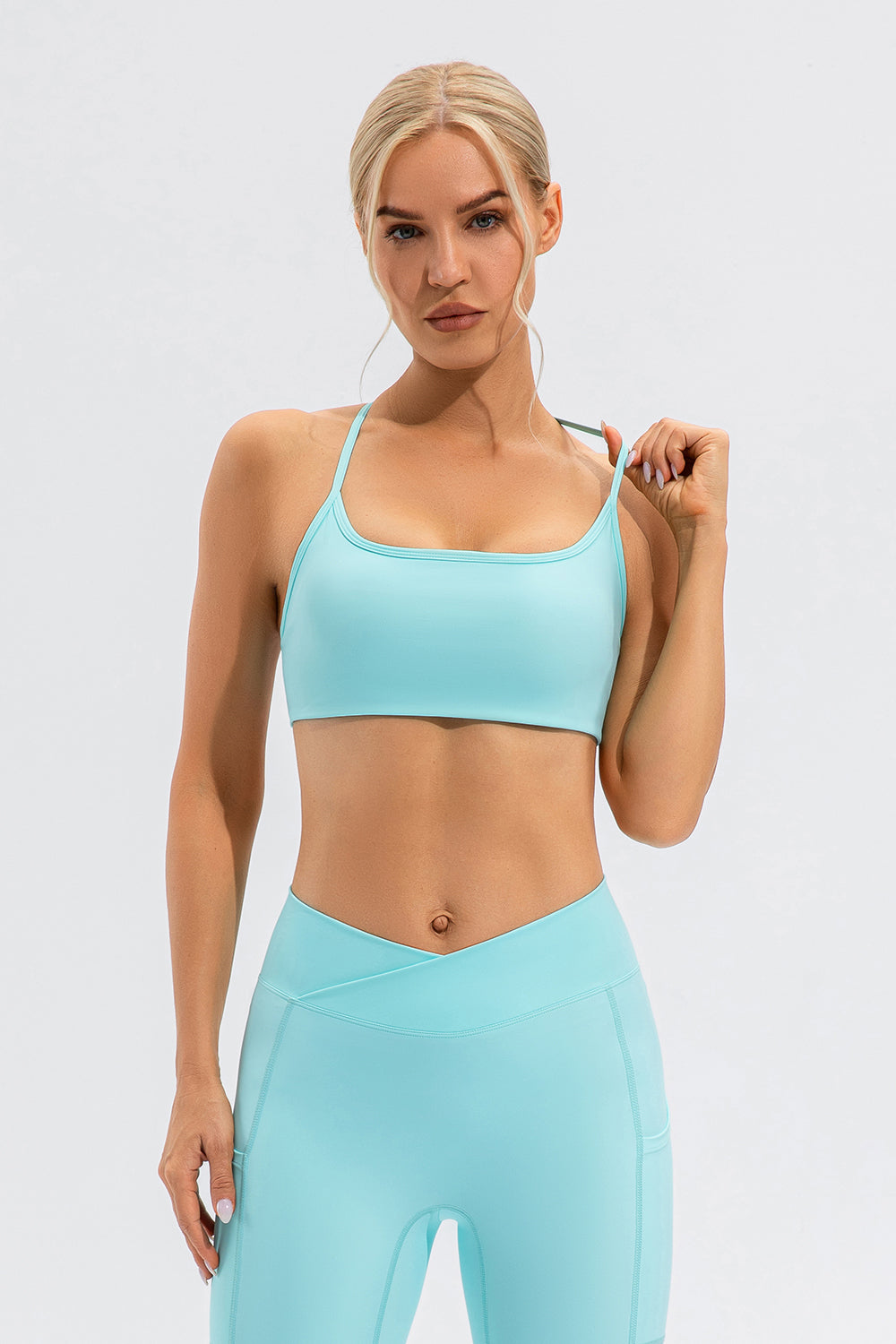 Crisscross Spaghetti Strap Active Cami - All Mine Now Clothing