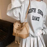 Straw Braided Shoulder Bag - All Mine Now Clothing