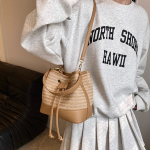 Straw Braided Shoulder Bag - All Mine Now Clothing