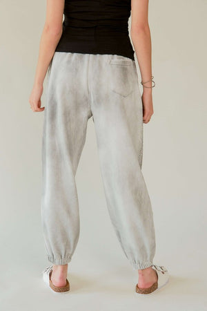 Davi & Dani Rhinestone Elastic Waist Joggers - All Mine Now Clothing