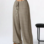 Tied Striped Wide Leg Pants - All Mine Now Clothing