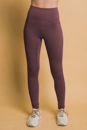 Love Tree High Waist Leggings with Side Pockets Trendsi