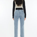 Kancan Raw Hem High Rise Straight Jeans - All Mine Now Clothing