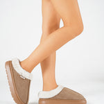 Furry Round Toe Platform Slippers - All Mine Now Clothing