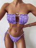 Frill Trim Ruched Bikini Set - All Mine Now Clothing