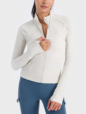 Millennia Zip-Up Long Sleeve Sports Jacket - All Mine Now Clothing