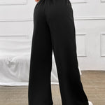 Honey Drawstring Elastic Waist Wide Leg Pants - All Mine Now Clothing