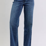 Judy Blue Full Size Raw Hem Mid Rise Jeans Trendsi