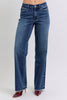 Judy Blue Full Size Raw Hem Mid Rise Jeans Trendsi