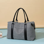 Houndstooth Canvas Travel Bag - All Mine Now Clothing