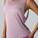 Crisscross Round Neck Active Tank - All Mine Now Clothing