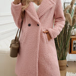 Devine Pocketed Long Sleeve Hooded Teddy Coat - All Mine Now Clothing