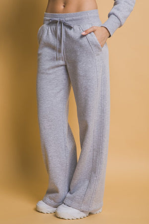 Love Tree Drawstring Wide Leg Sweatpants with Pockets - All Mine Now Clothing