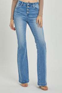 RISEN Full Size High Rise Button Fly Bootcut Jeans - All Mine Now Clothing