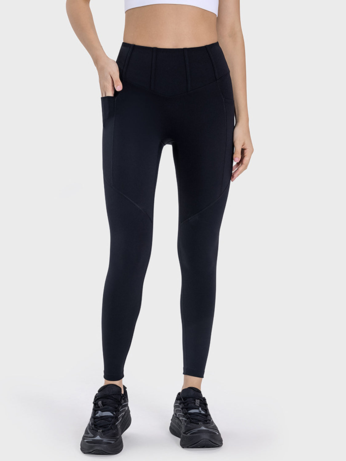 Millennia Pocketed High Waist Active Leggings - All Mine Now Clothing