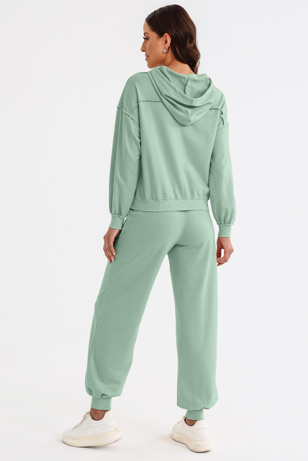 Cutout Drawstring Hoodie and Joggers Active Set - All Mine Now Clothing