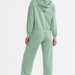 Cutout Drawstring Hoodie and Joggers Active Set - All Mine Now Clothing