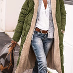 Full Size Zip Up Sherpa Hooded Coat Trendsi