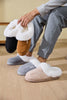 Fluff Trim Round Toe Flat Slippers - All Mine Now Clothing