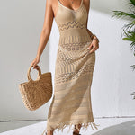 Openwork Scoop Neck Cover-Up Dress - All Mine Now Clothing