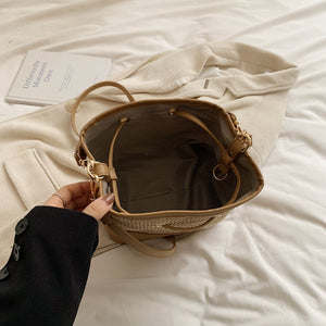 Straw Braided Shoulder Bag - All Mine Now Clothing