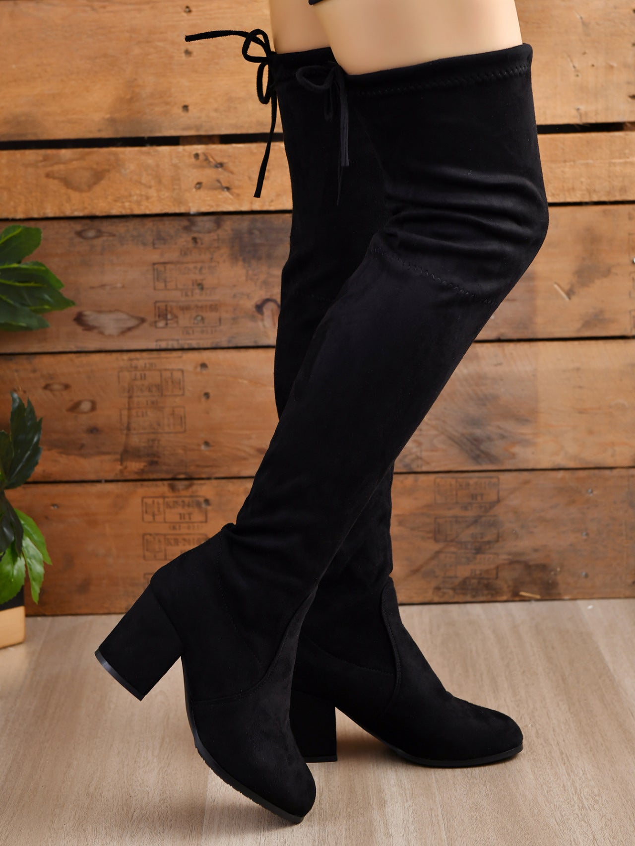 Round Toe Block Heel Boots - All Mine Now Clothing