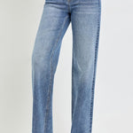 RISEN Full Size High Rise Straight Leg Jeans with Pockets Trendsi