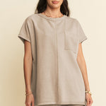 Davi & Dani Round Neck Short Sleeve Top and Pants Set - All Mine Now Clothing