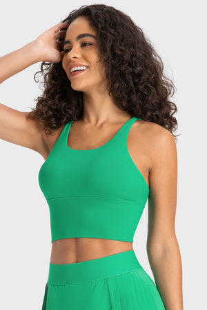 Millennia Crisscross Back Ladder Detail Sports Bra - All Mine Now Clothing