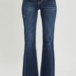 RISEN High Waist Raw Hem Flare Jeans - All Mine Now Clothing